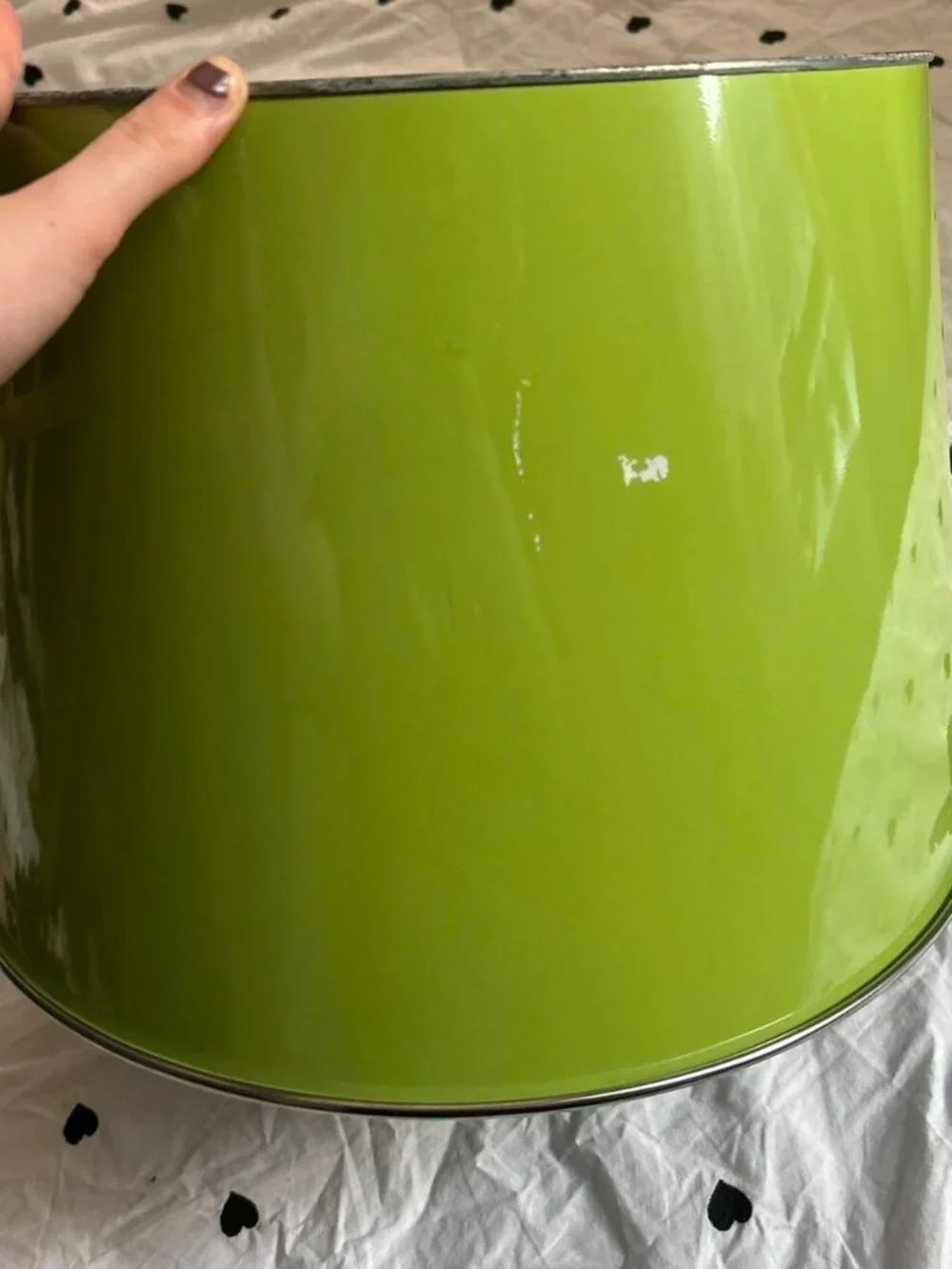 Medium Sized Green Metal Galvanized Tub/ Bin with Handles